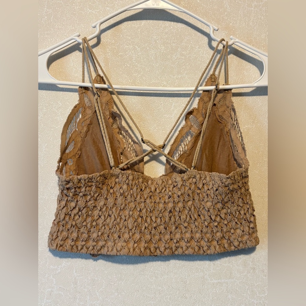 Free people | Lace Strappy Tan Bralette | Size M - Picture 4 of 6